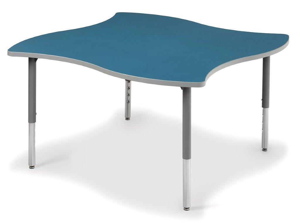 wave table, classroom table, classroom furniture