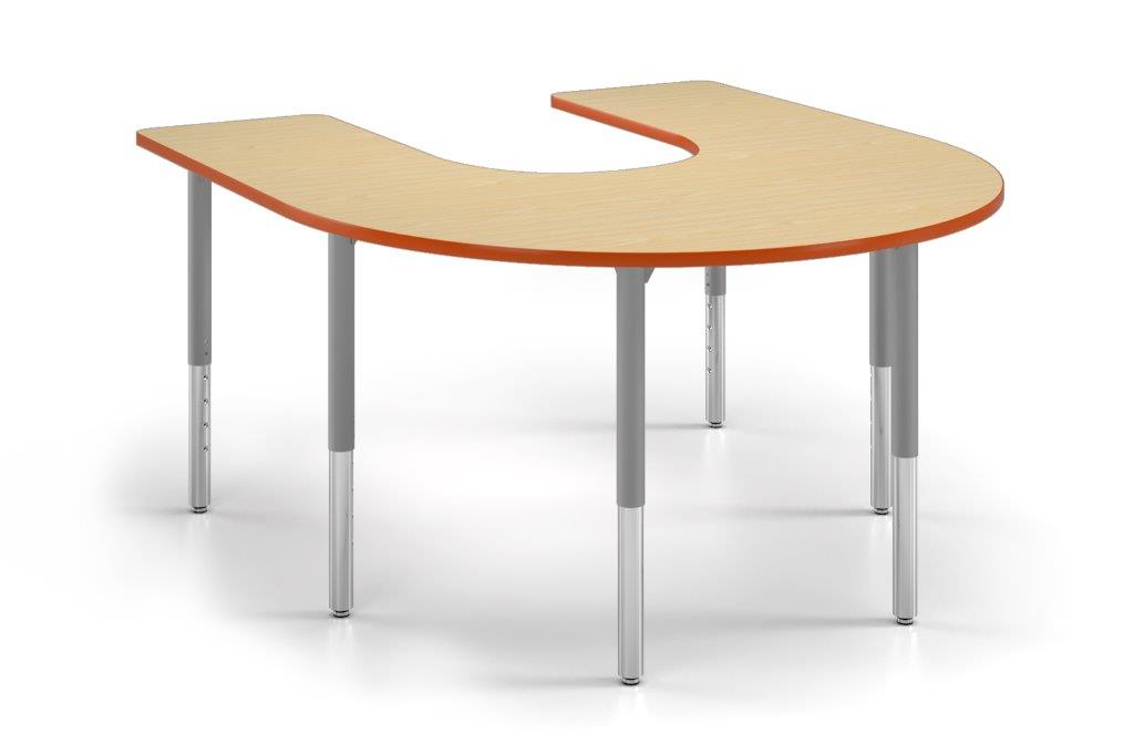 horseshoe table, horseshoe activity table, classroom tables,